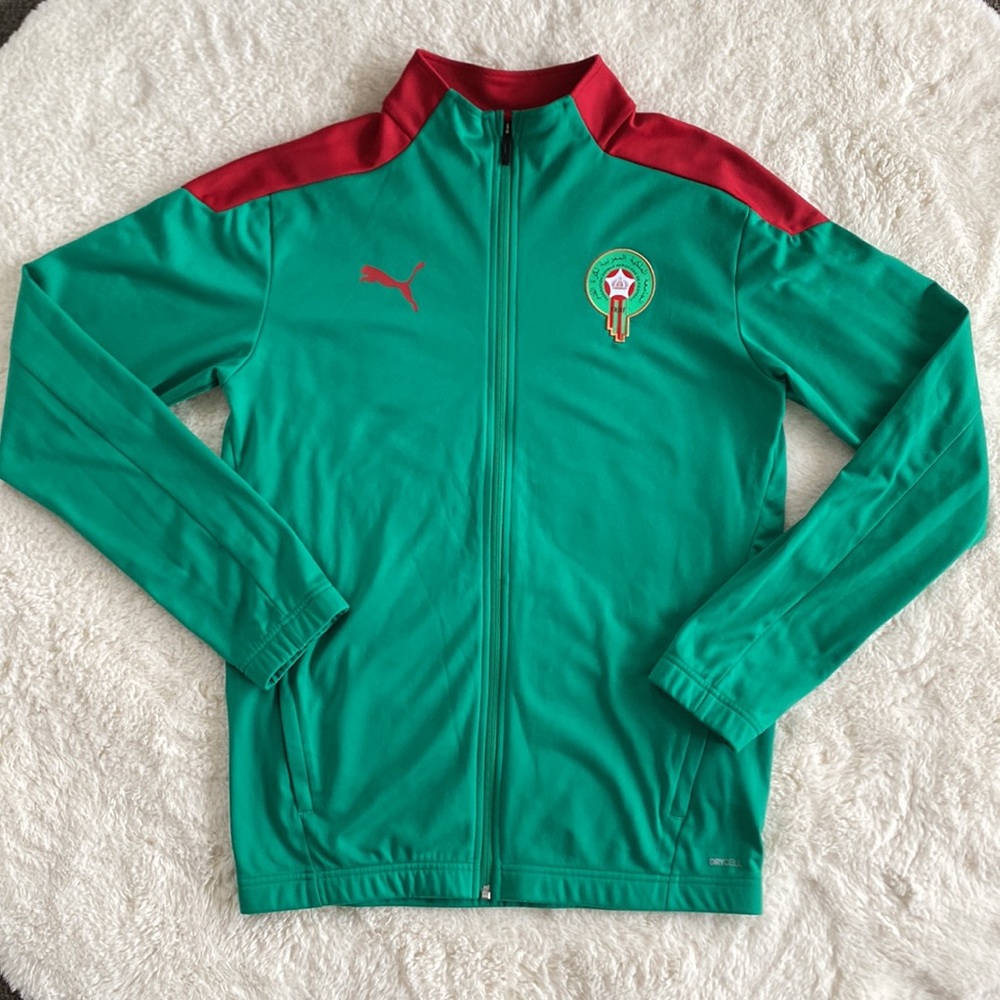 ❤️ Morocco’s National Football Team Atlas Lions Puma Soccer Jersey Game Warmup